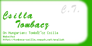 csilla tombacz business card